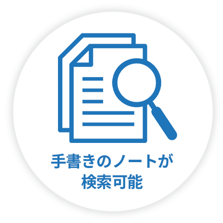 手書きのノートが検索可能